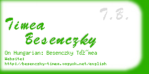 timea besenczky business card